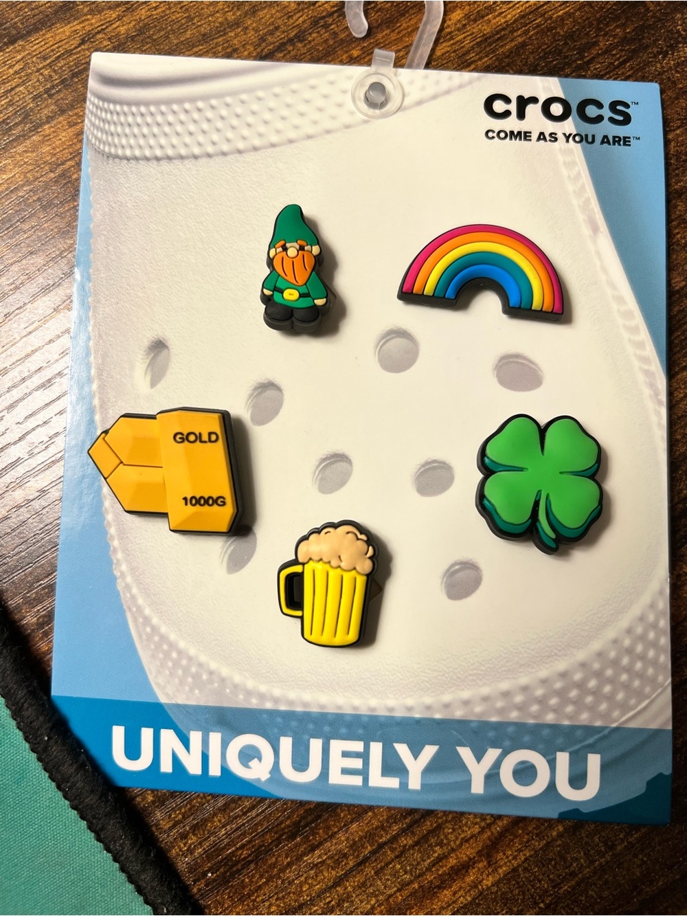 Crocs Green Shamrock & Rainbow Jibbitz Charm Set